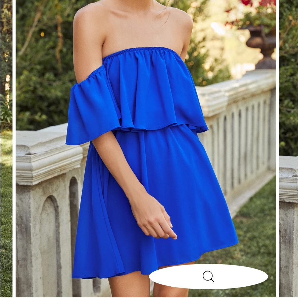 Ship to Shore Off the Shoulder Dress